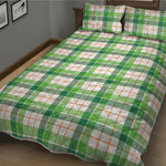 Irish St. Patrick's Day Tartan Print Quilt Bed Set
