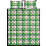 Irish St. Patrick's Day Tartan Print Quilt Bed Set