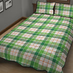 Irish St. Patrick's Day Tartan Print Quilt Bed Set