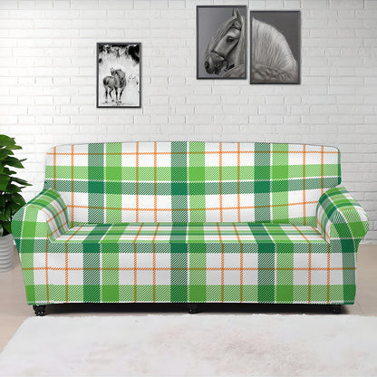 Irish St. Patrick's Day Tartan Print Sofa Cover