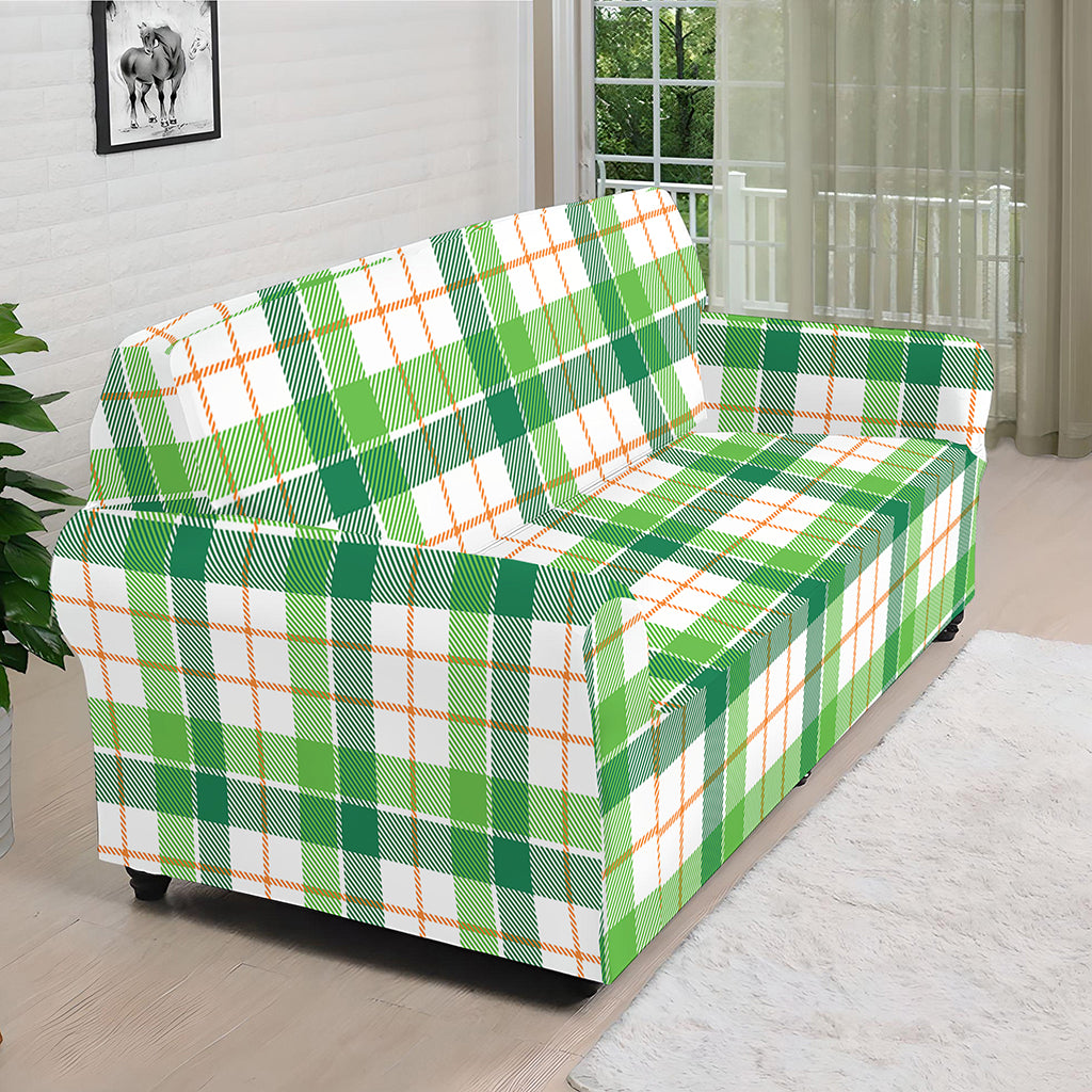 Irish St. Patrick's Day Tartan Print Sofa Cover