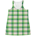Irish St. Patrick's Day Tartan Print Women's Racerback Tank Top