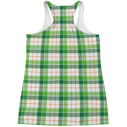 Irish St. Patrick's Day Tartan Print Women's Racerback Tank Top