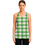 Irish St. Patrick's Day Tartan Print Women's Racerback Tank Top
