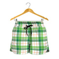 Irish St. Patrick's Day Tartan Print Women's Shorts