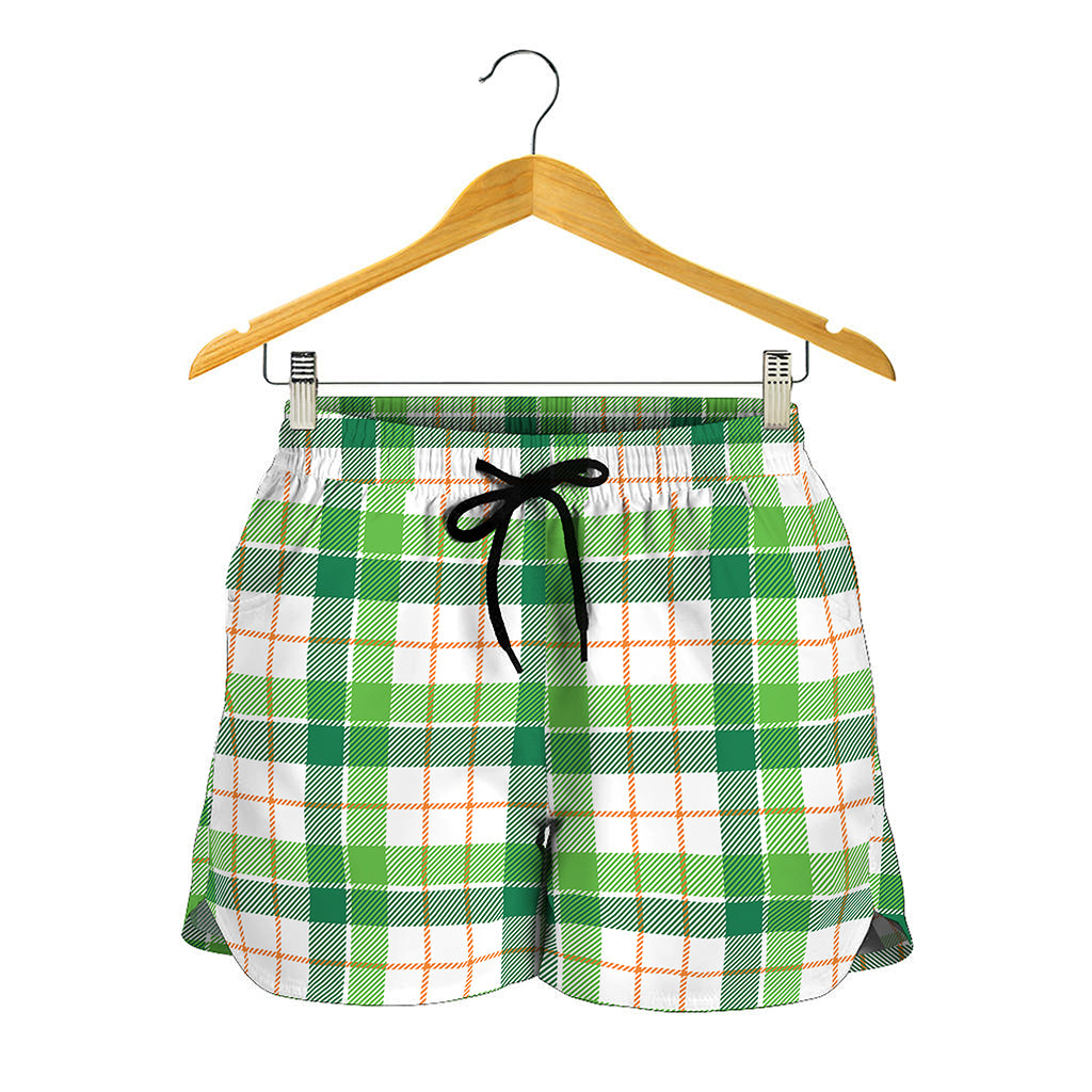 Irish St. Patrick's Day Tartan Print Women's Shorts