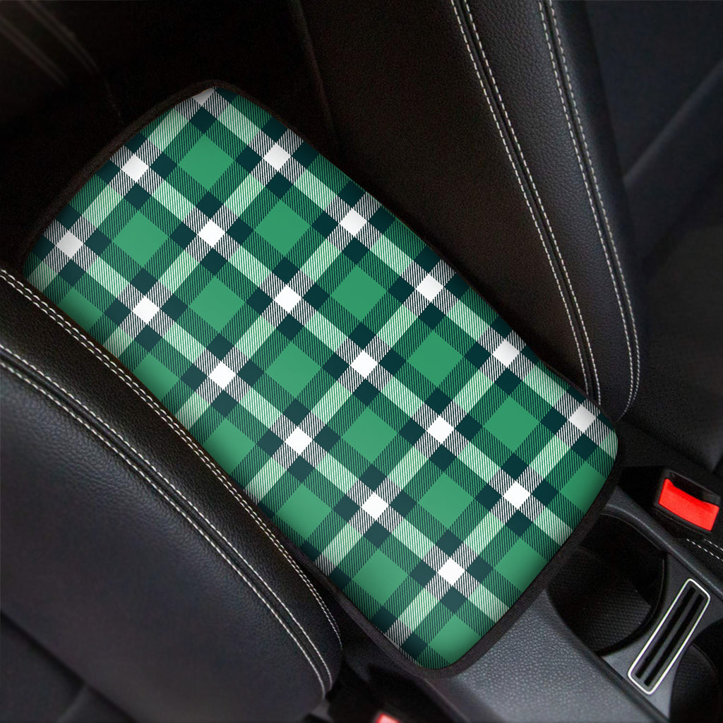 Irish St. Patrick's Day Plaid Print Car Center Console Cover