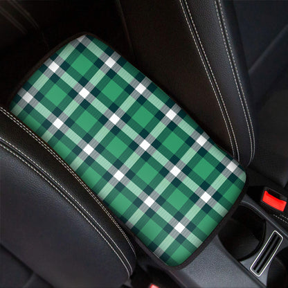 Irish St. Patrick's Day Plaid Print Car Center Console Cover