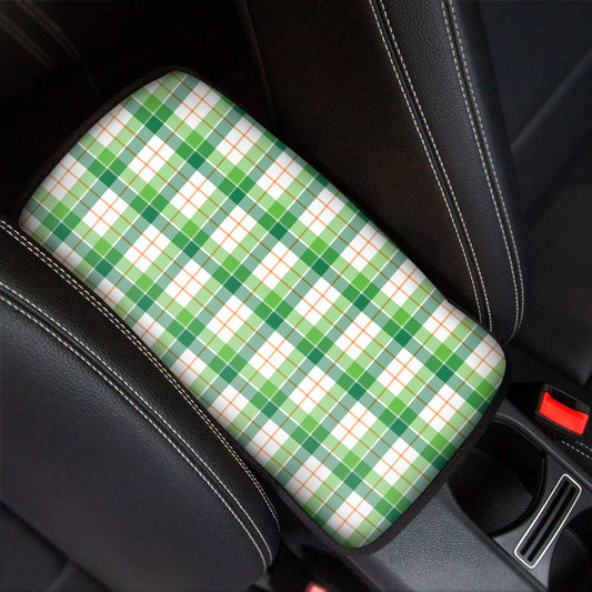 Irish St. Patrick's Day Tartan Print Car Center Console Cover