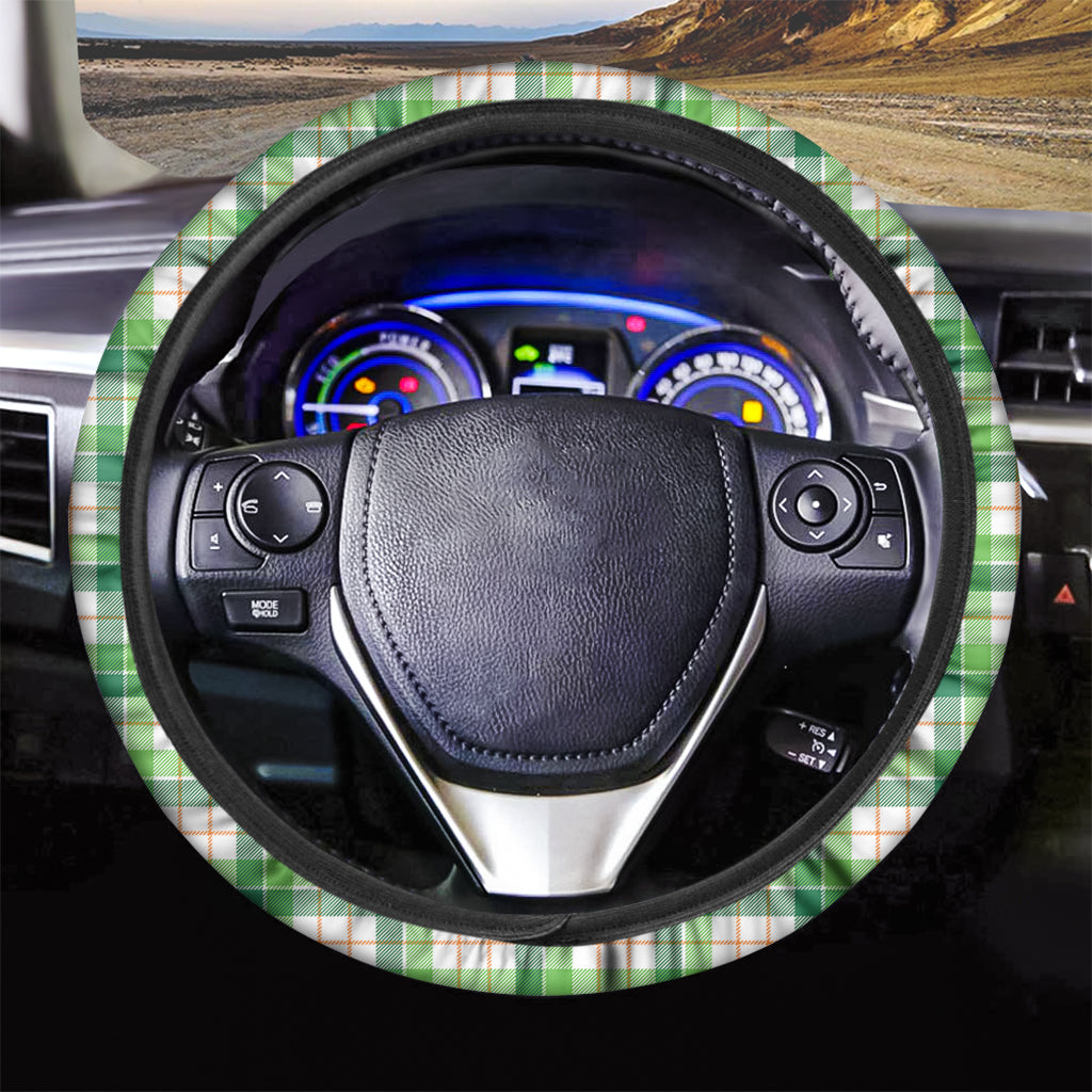 Irish St. Patrick's Day Tartan Print Car Steering Wheel Cover