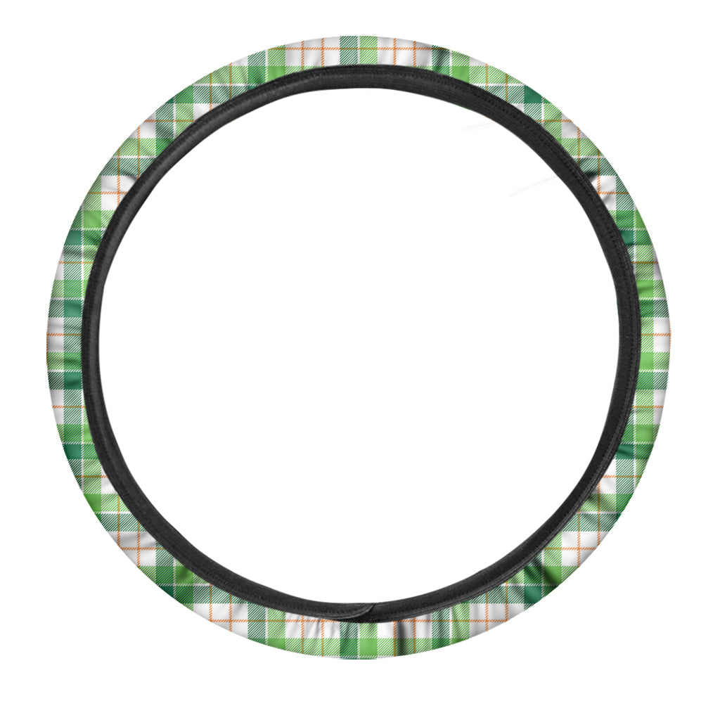 Irish St. Patrick's Day Tartan Print Car Steering Wheel Cover