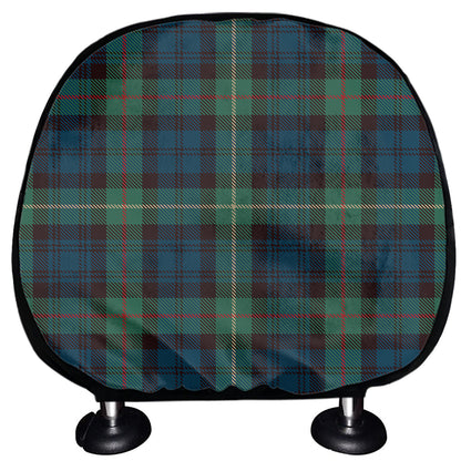 Irish Tartan Pattern Print Car Headrest Covers