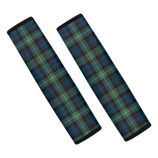Irish Tartan Pattern Print Car Seat Belt Covers