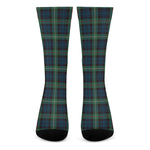 Irish Tartan Pattern Print Crew Socks