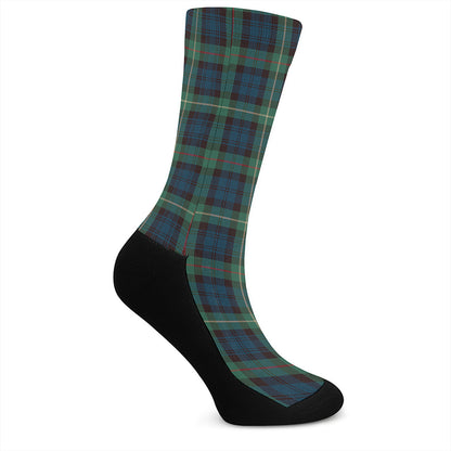 Irish Tartan Pattern Print Crew Socks