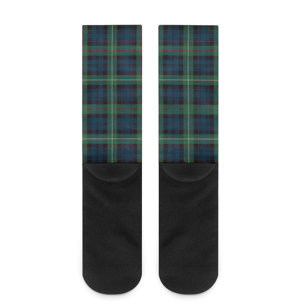 Irish Tartan Pattern Print Crew Socks