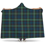 Irish Tartan Pattern Print Hooded Blanket