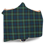 Irish Tartan Pattern Print Hooded Blanket