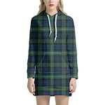 Irish Tartan Pattern Print Hoodie Dress