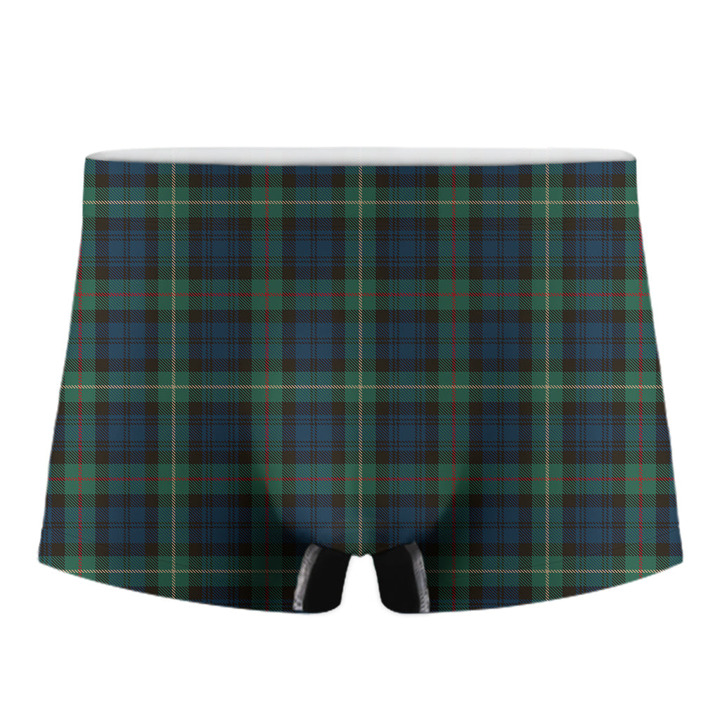 Irish Tartan Pattern Print Men's Boxer Briefs