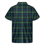 Irish Tartan Pattern Print Men's Short Sleeve Shirt