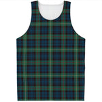 Irish Tartan Pattern Print Men's Tank Top