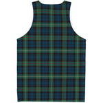 Irish Tartan Pattern Print Men's Tank Top