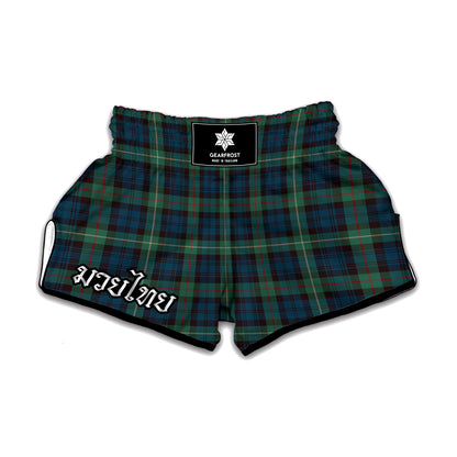 Irish Tartan Pattern Print Muay Thai Boxing Shorts