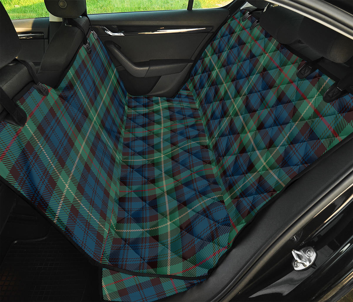 Irish Tartan Pattern Print Pet Car Back Seat Cover
