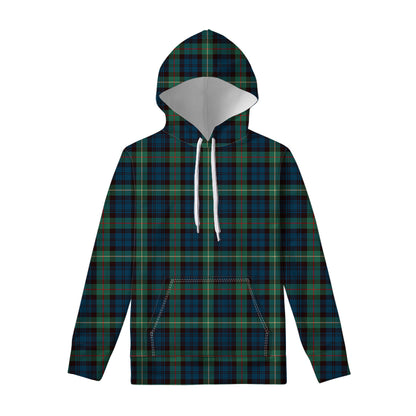 Irish Tartan Pattern Print Pullover Hoodie