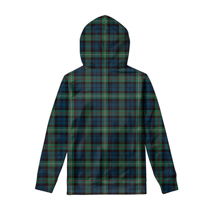 Irish Tartan Pattern Print Pullover Hoodie