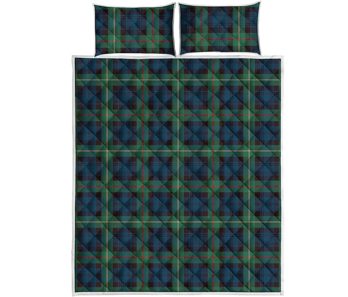 Irish Tartan Pattern Print Quilt Bed Set