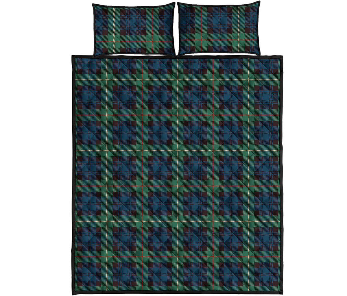Irish Tartan Pattern Print Quilt Bed Set