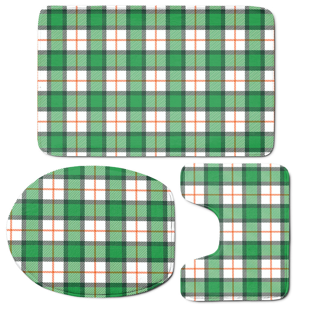 Irish Tartan St. Patrick's Day Print 3 Piece Bath Mat Set