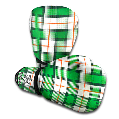 Irish Tartan St. Patrick's Day Print Boxing Gloves