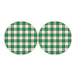 Irish Tartan St. Patrick's Day Print Car Coasters