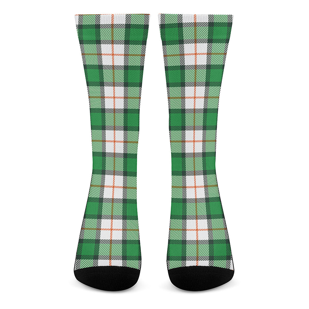 Irish Tartan St. Patrick's Day Print Crew Socks
