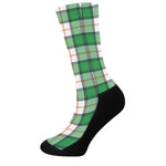 Irish Tartan St. Patrick's Day Print Crew Socks