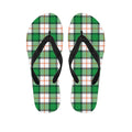 Irish Tartan St. Patrick's Day Print Flip Flops