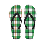 Irish Tartan St. Patrick's Day Print Flip Flops