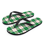Irish Tartan St. Patrick's Day Print Flip Flops