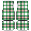 Irish Tartan St. Patrick's Day Print Front and Back Car Floor Mats