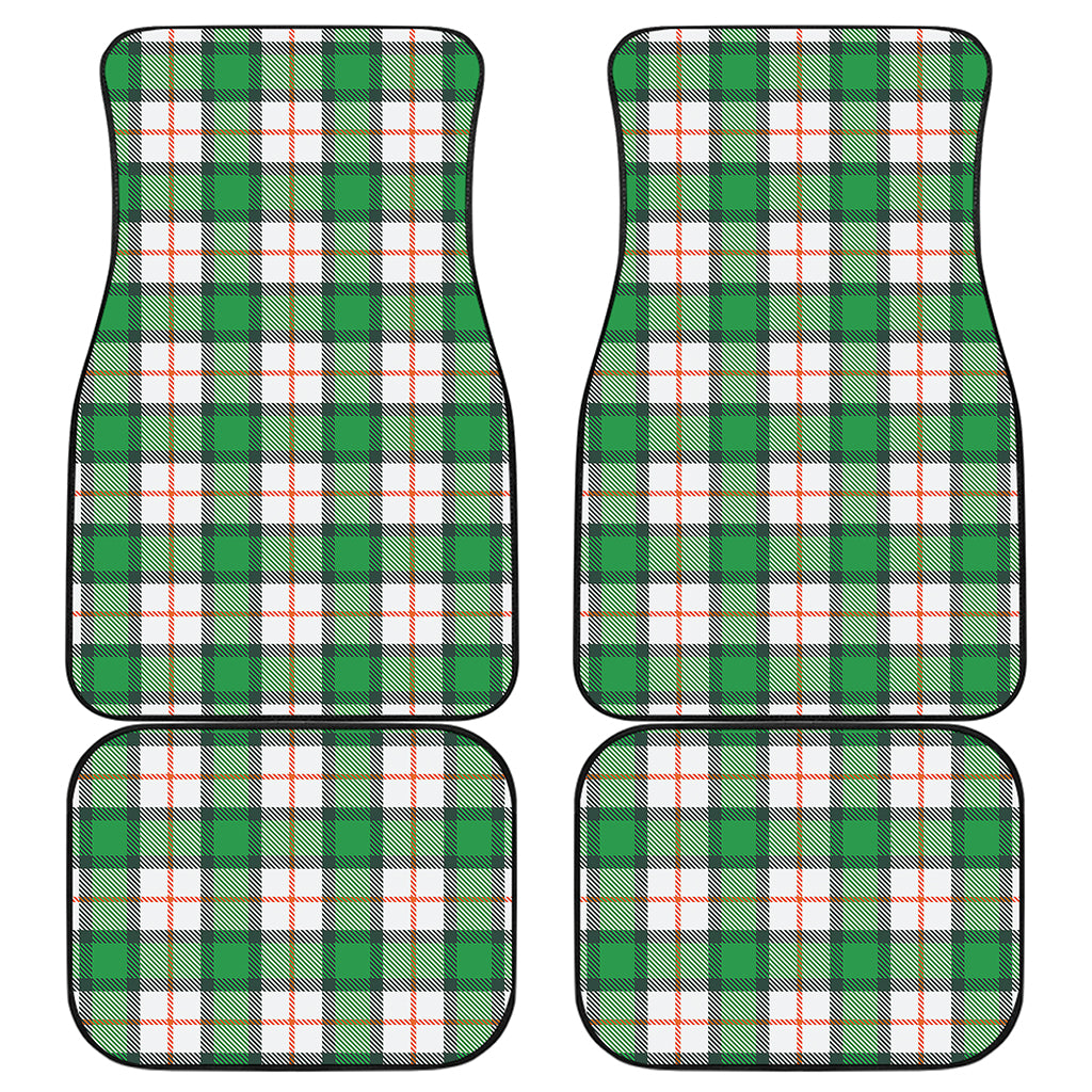 Irish Tartan St. Patrick's Day Print Front and Back Car Floor Mats