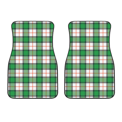 Irish Tartan St. Patrick's Day Print Front Car Floor Mats