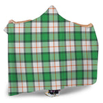 Irish Tartan St. Patrick's Day Print Hooded Blanket