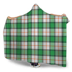 Irish Tartan St. Patrick's Day Print Hooded Blanket