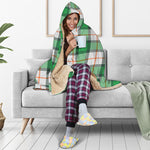 Irish Tartan St. Patrick's Day Print Hooded Blanket