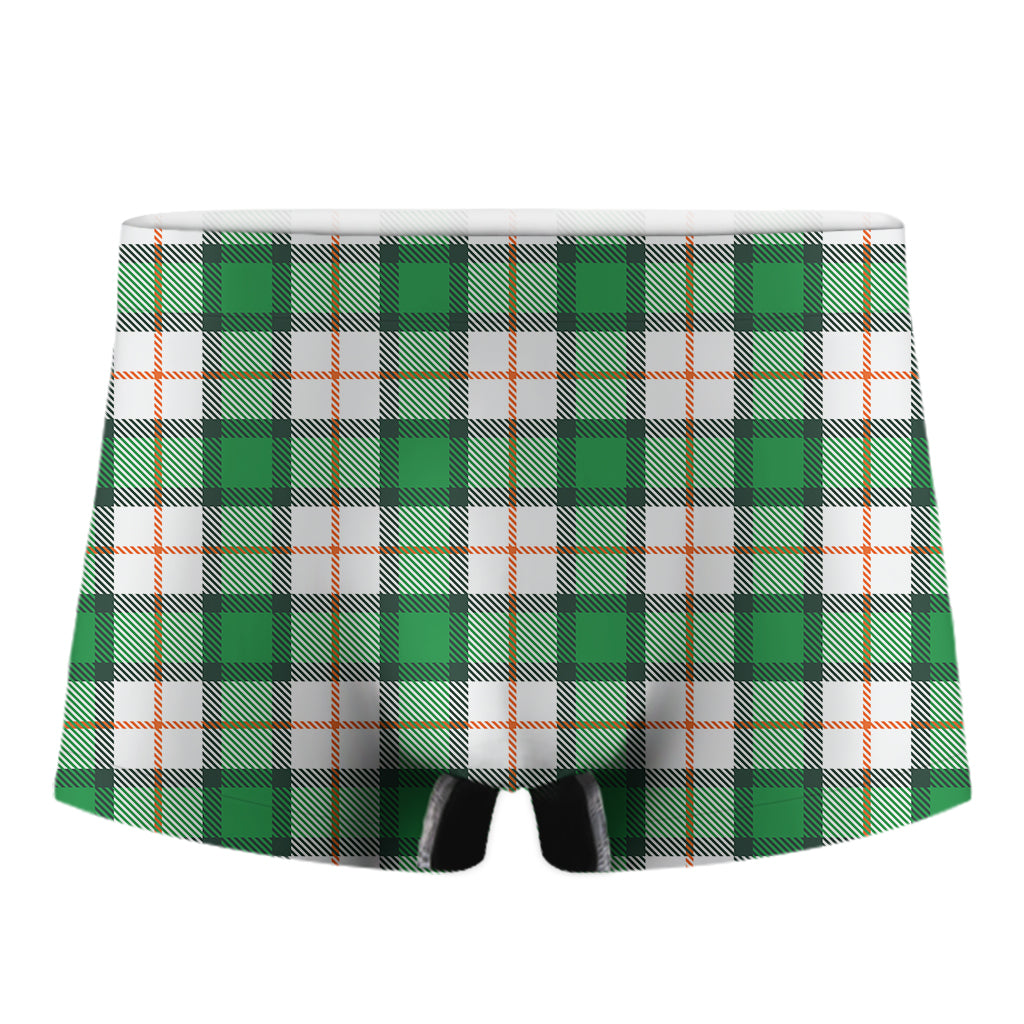 Irish Tartan St. Patrick's Day Print Men's Boxer Briefs