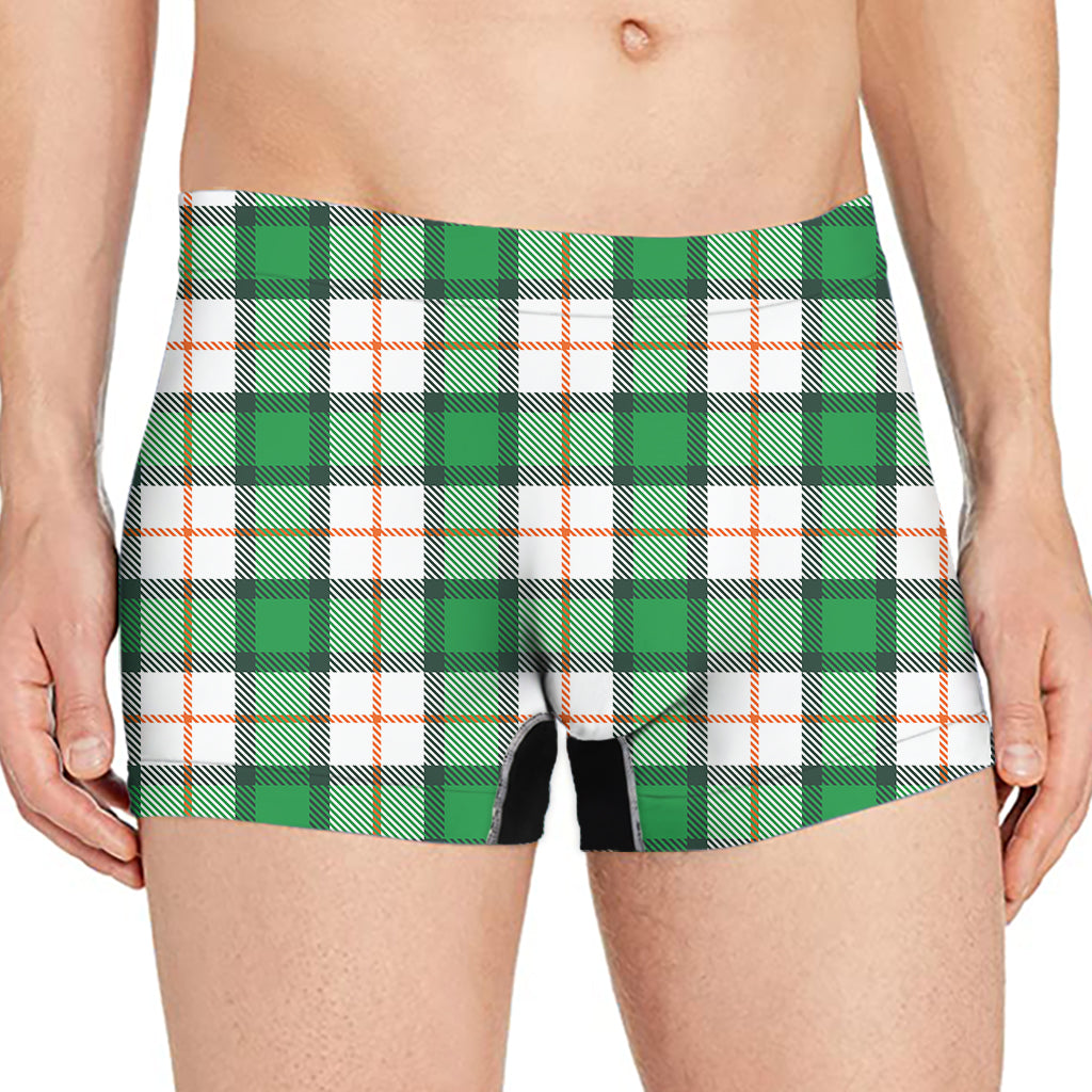 Irish Tartan St. Patrick's Day Print Men's Boxer Briefs