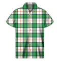 Irish Tartan St. Patrick's Day Print Men's Short Sleeve Shirt